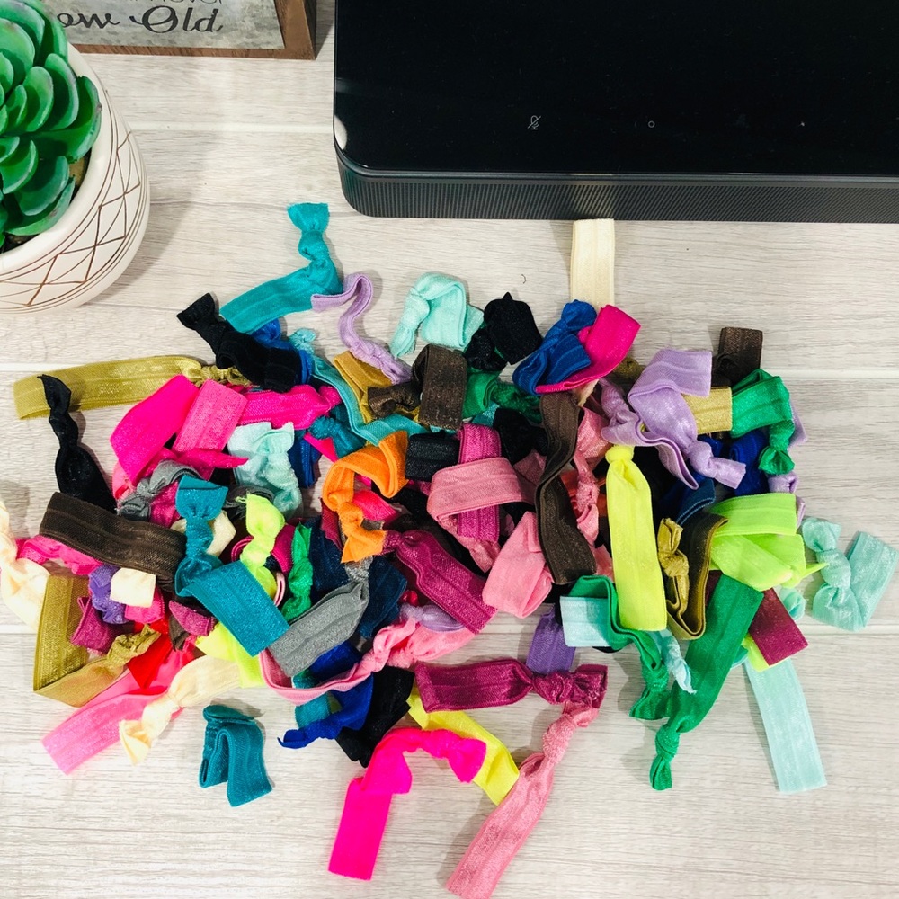 100 ELASTIC HAIR TIES / SCRUNCHIES / - Picture 5 of 5